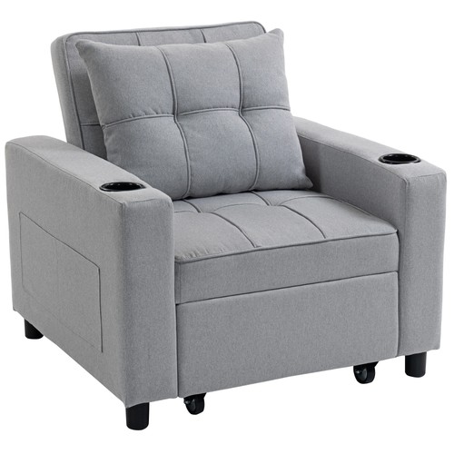 Homcom single sofa bed - 3-in-1,