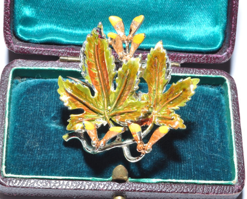 Vintage signed exquisite leaf - vintage,