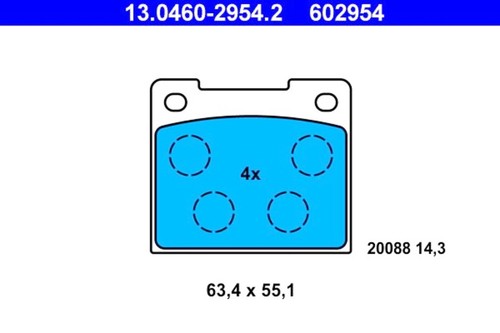 Disc brake pad set - set, fits