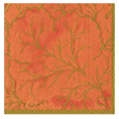 Gilded majolica coral caspari - gilded,