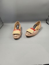 Russell & Bromley Nude Ballet Flats UK 4.5 EU 37.5 Patent Buckle-Toe Shoes Pumps