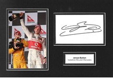 Jenson Button Signed 12x8