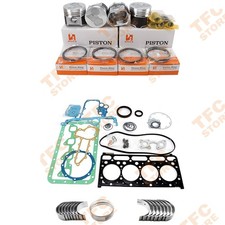 For KUBOTA V2203 rebuild kit piston ring head gasket crankshaft con rod bearing
