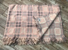 Elfed Welsh Blanket Tapestry Vintage, Double-Sided, 100% Wool