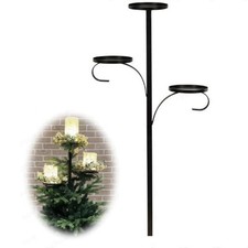 Black Triple Tree Topper,Tree Topper Candle Holder,Candelabra Tree Topper