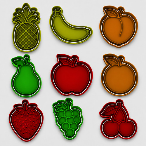 Fruits cookie cutters insert - cutters,