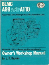 AUSTIN A99 A110 Mk1 Mk2 incl VANDEN PLAS PRINCESS 3-LITRE '59-68 WORKSHOP MANUAL