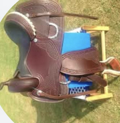 Brown leather freemaxwestern - brown,