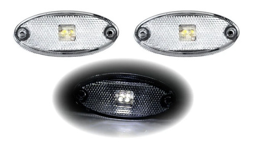 Oval white front led side - front,