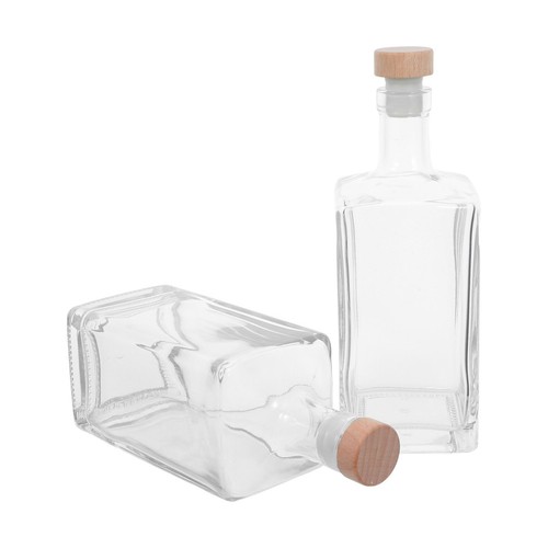 Pcs glass bottle with - 2,