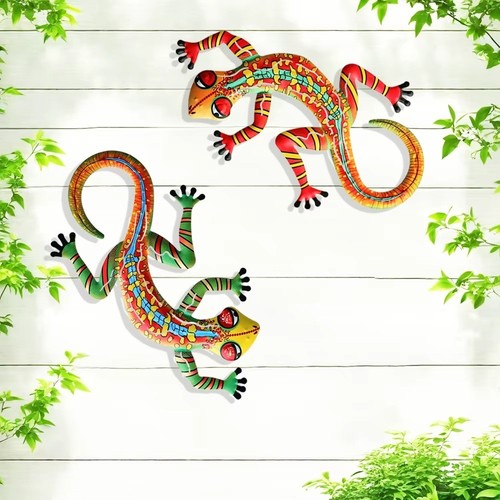 Resin gecko wall art garden - gecko,