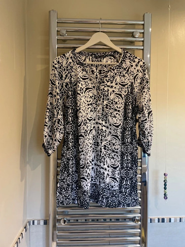 White and black kaftan - white,