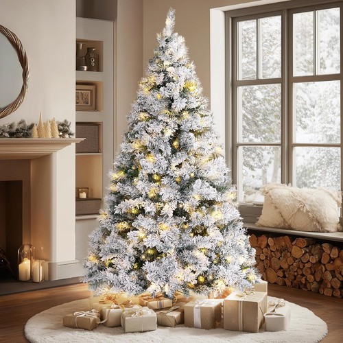 6ft pre lit snowy - 6ft,