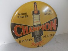 round porcelain metal sign