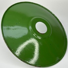 VINTAGE FRENCH GREEN ENAMEL CEILING LIGHT SHADE INDUSTRIAL LOFT FACTORY LIGHTING