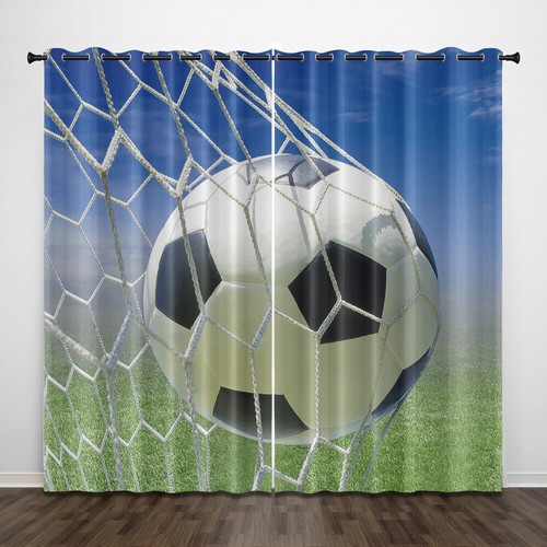Football curtains boys bedroom - curtains,