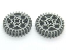 LEGO x2 46372 Technic Gear 28 Tooth Double Bevel Light Bluish Grey NEW & GENUINE
