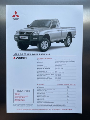 Mitsubishi l200 td 4wd - 2.5,