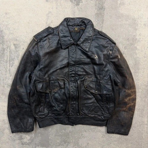 Schott leather flight jacket - flight,