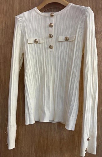 Karen millen white rib knit - millen,
