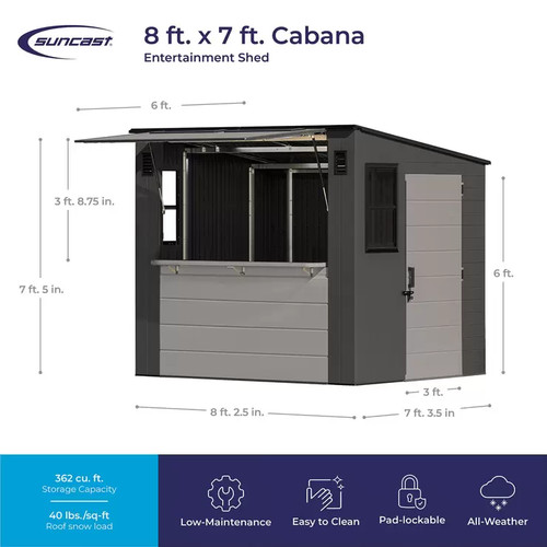 8ft garden bar outdoor cabana - garden,