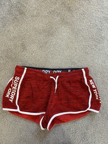 Superdry red mini shorts size - mini,