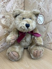 Unique jointed teddy bear - bear, red