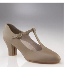 Tan Capezio 700 character stage shoes  2" heel