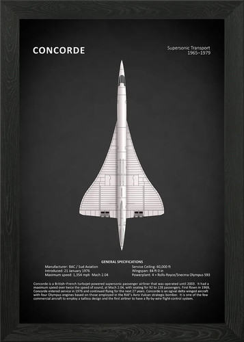 Concorde framed wall - concorde,