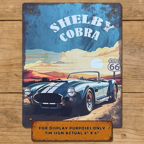 Shelby cobra tin sign - cobra, metal