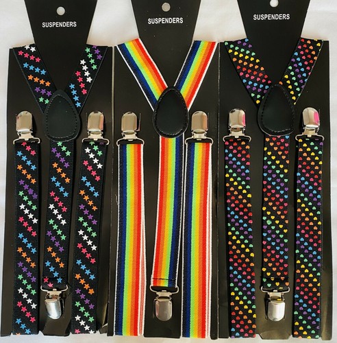 Multi colour braces men - multi,