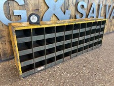 Reclaimed Vintage Steel Industrial Pigeon Holes 50" Long