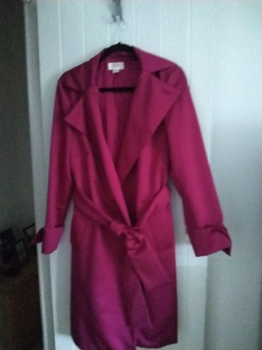 Talbot cerise pink belted coat - cerise,