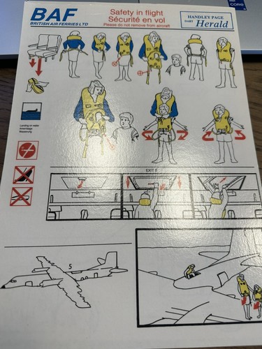 Safety card baf british - card,