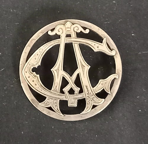 Vintage white metal - vintage, brooch