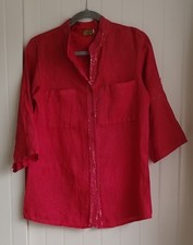 N and Willow Linen Blouse Size