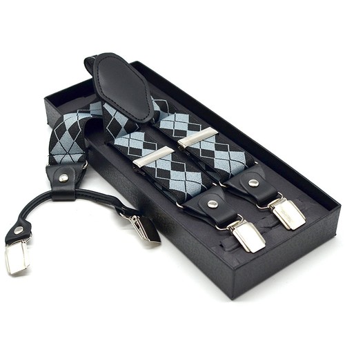 35mm plaid elastic clip - plaid,