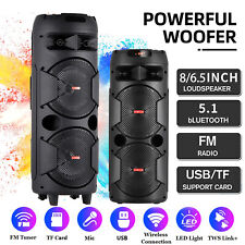 6000W Party Bluetooth Speaker Sub woofer Heavy Bass Sound Speakers System & Mic