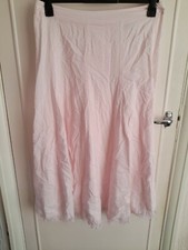Used Ladies cotton Traders pink fit and flare A- line knee Length uk size 16