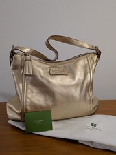 Kate Spade Leather Gold Metallic Cheltenham Addison Shoulder Bag