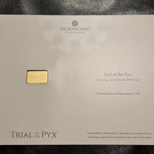 2024 5g Gold Bar ‘Trial Of The Pyx’ - The Royal Mint (Brand New)
