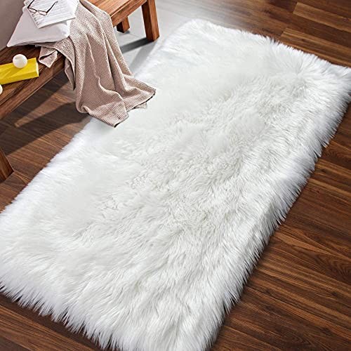 White faux fur - fluffy, shag