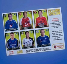 Merlin Premier league 04 DAILY Star Promo STICKERS Sheet WIth THIERRY HENRY