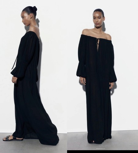 Zara long viscose dress - zara,
