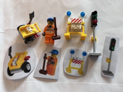 Lego workman traffic lights - traffic,