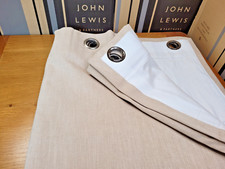 JOHN LEWIS MTM W495 X D222cm Villa Nova Lille Eyelet Curtains RRP £1297
