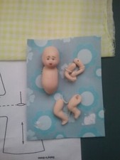 Porcelain baby doll making kit, head & body, arms and legs, pattern