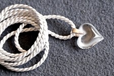 Lalique clear Heart Pendant Necklace.