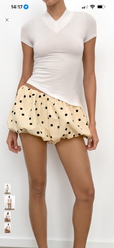 Zara dot balloon shorts black - balloon,