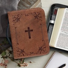 PU Vintage Bible Case, Zippered Bible Covers Case with Handle for Women